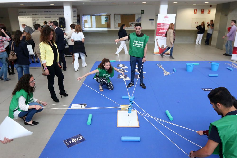 Más de cuarenta empresas y entidades muestran su oferta laboral y de prácticas a estudiantes de la Universidad de Málaga