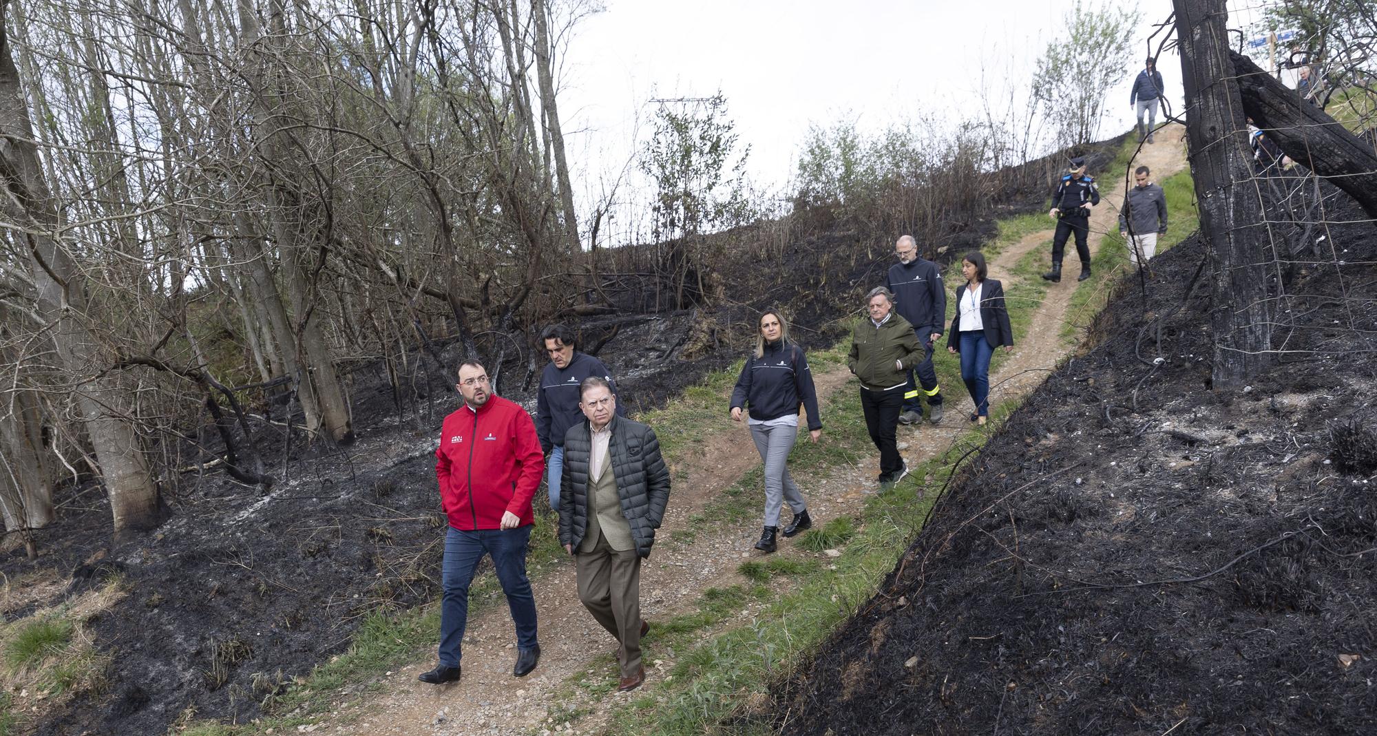 El Naranco, en Oviedo, devastado por las llamas