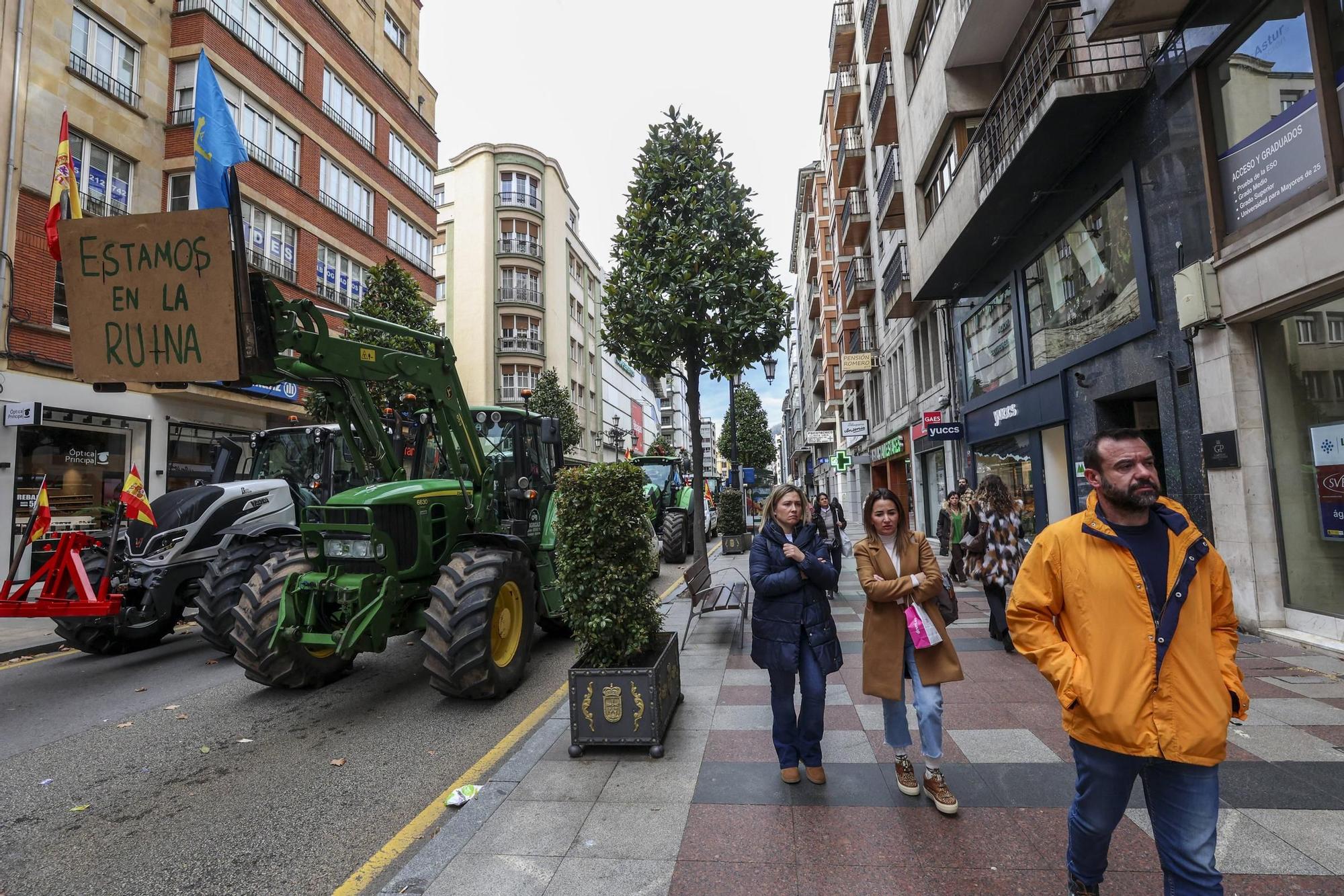 Así fue la protesta agrícola y ganadera convocada en Oviedo