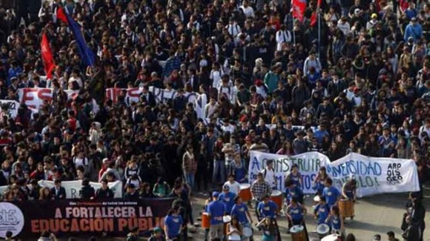 Estudiantes chilenos se levantan contra el Gobierno de Bachelet