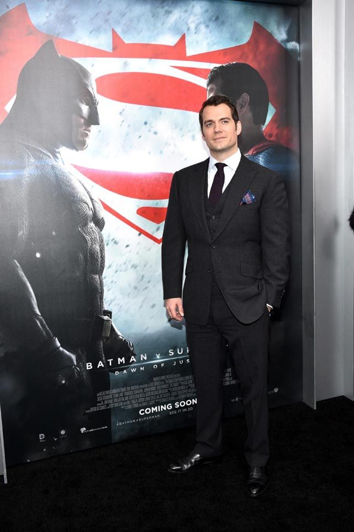 Henry Cavill, en la première neoyorquina de 'Batman v Superman'.