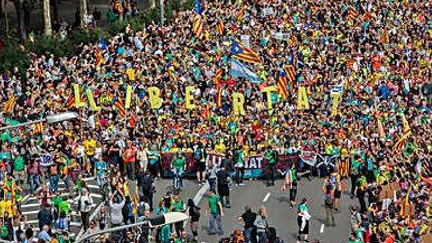 Manifestació multitudinària de divendres passat a Barcelona