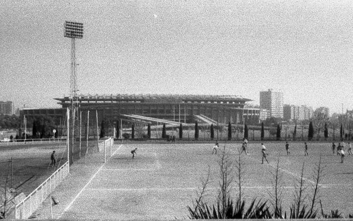 Zona esportiva al voltant del Camp Nou, el 1969.