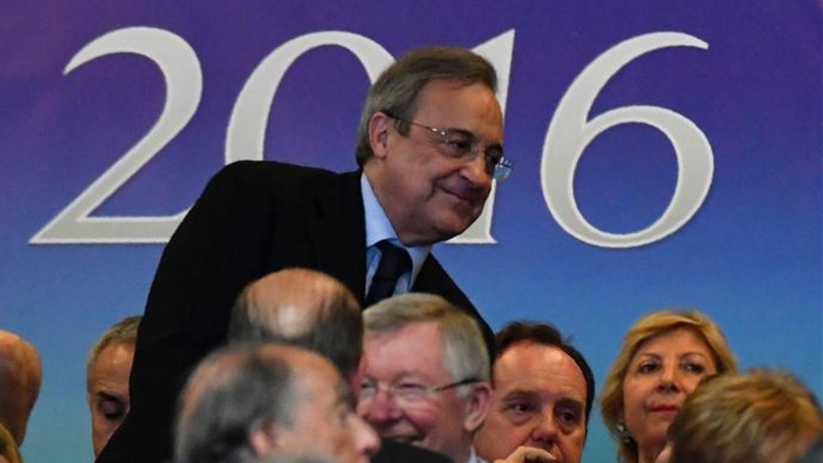 Florentino, en el palco de San Siro