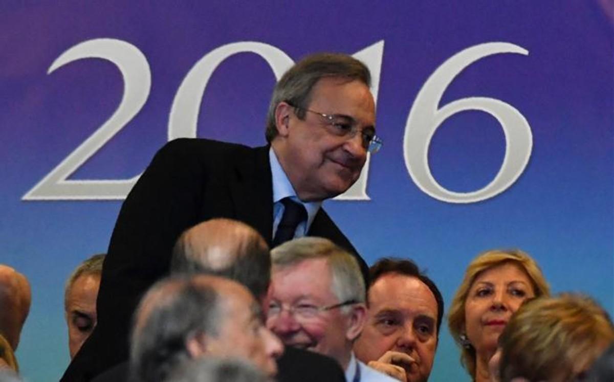 Florentino, en el palco de San Siro