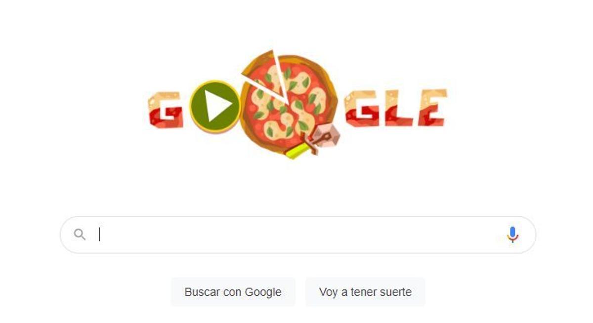 Google homenatja la pizza amb un ‘doodle’