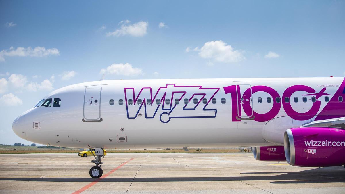 Avión A321neo de Wizz Air como los que volarán a Galicia