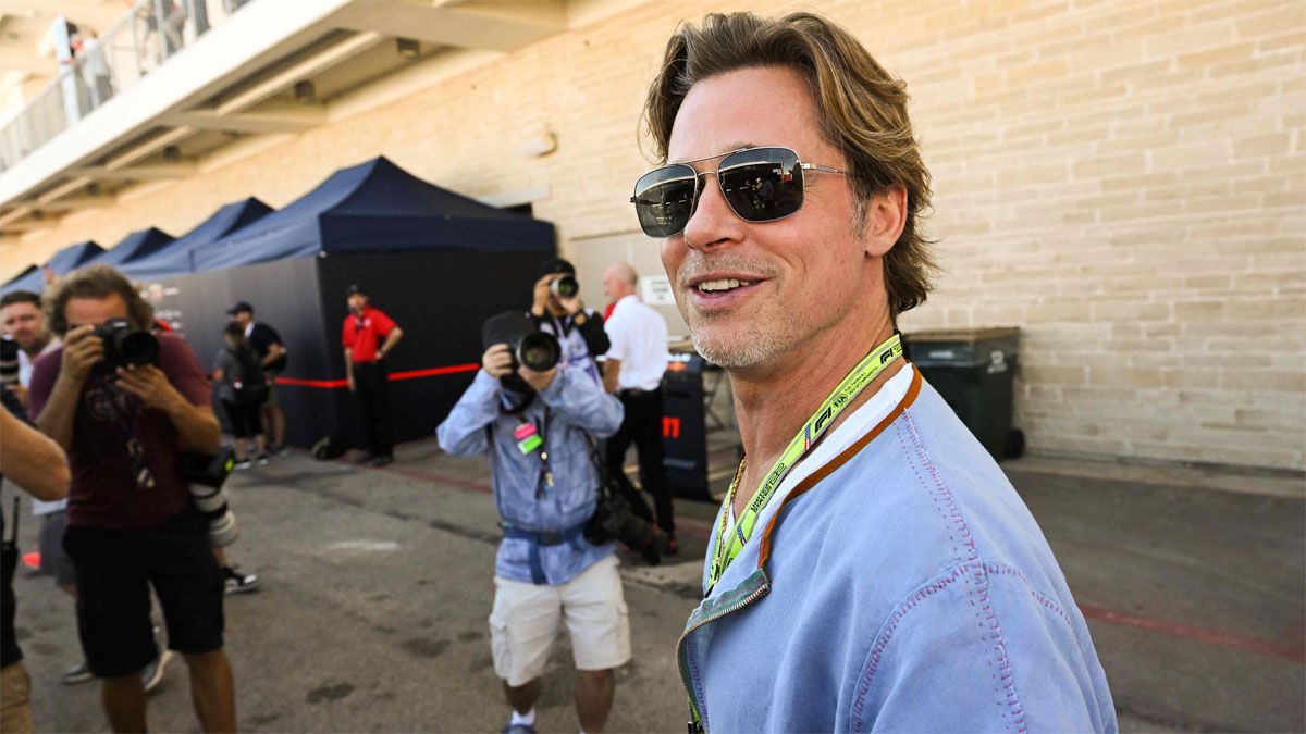 Brad Pitt, en el paddock de Austin