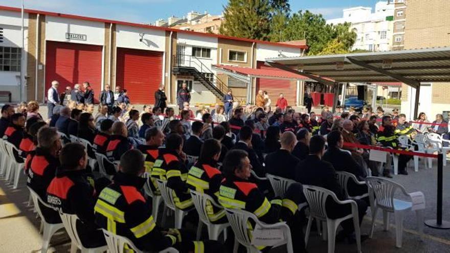 Un momento del acto celebrado ayer en el Parc Central de Bomberos de València.