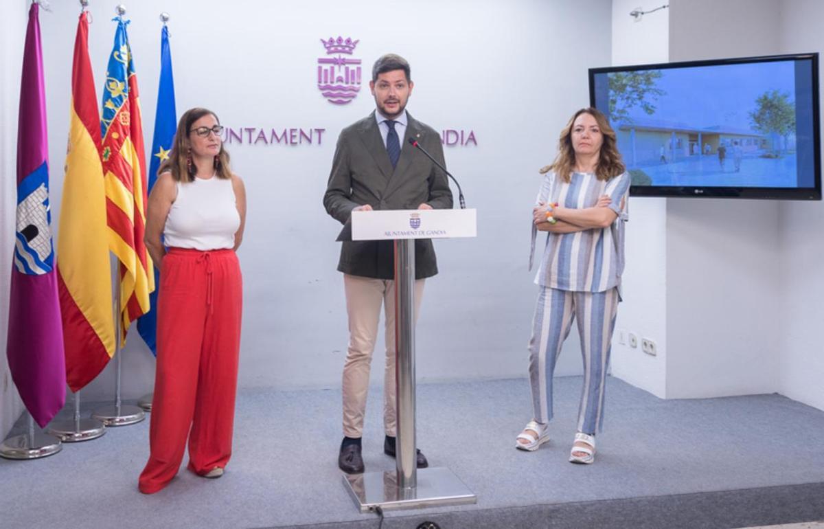 Una imagen de la rueda de prensa de este miércoles en el Ayuntamiento de Gandia