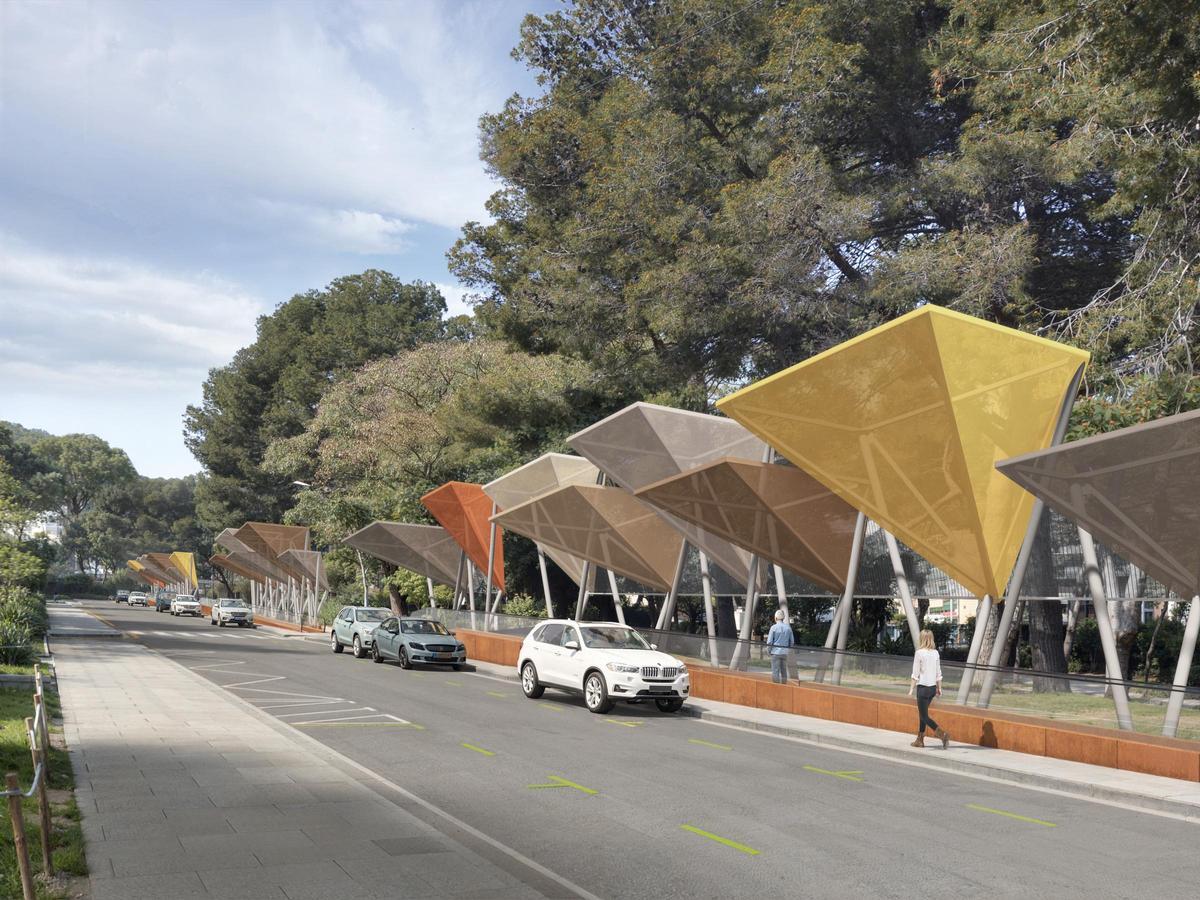 Así será la primera rampa mecánica de Barcelona y su cubierta singular