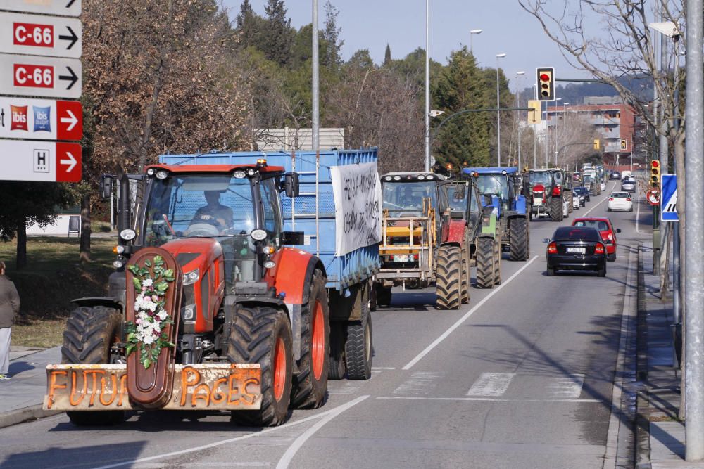 Marxa de tractors a Girona