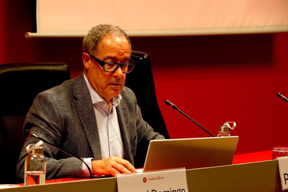 Pere Macias, comisionado para el traspaso integral de Rodalies, en la Cambra de Comerç de Reus.
