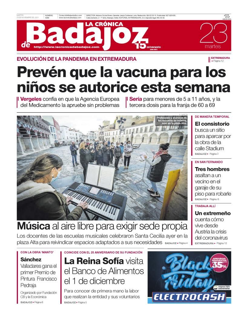 Consulta la portada correspondiente al día 23 de noviembre del 2021