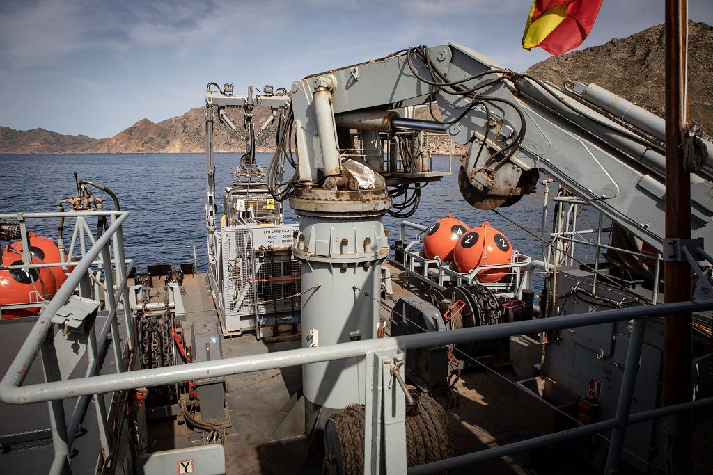 Demostración en Cartagena del nuevo robot de la Armada, el ROV ‘Leopard’