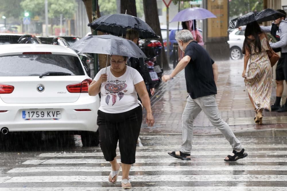 Imágenes de la lluvia en Murcia