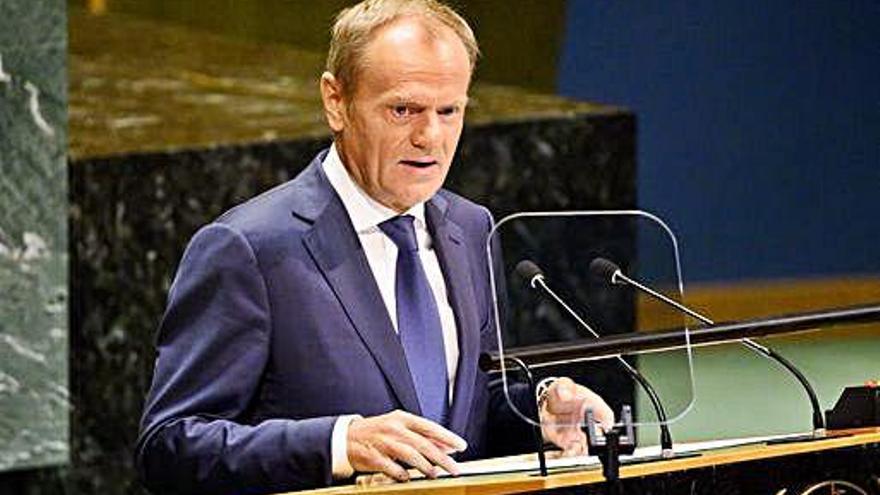 Donald Tusk va carregar amb duresa contra Johnson