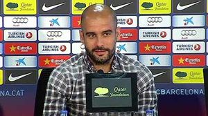 Agraeixo els elogis del Reial Madrid, assegura Guardiola en la seva última roda de premsa.