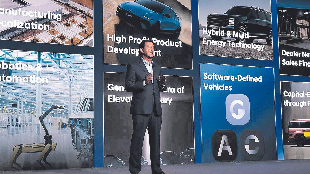 El presidente y CEO de Hyundai Motor Company, José Muñoz en su intervención en el Día del Inversor 2025 CEO, celebrado en Nueva York.