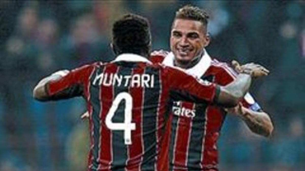 Decisivos 8 Muntari y Boateng, felices.