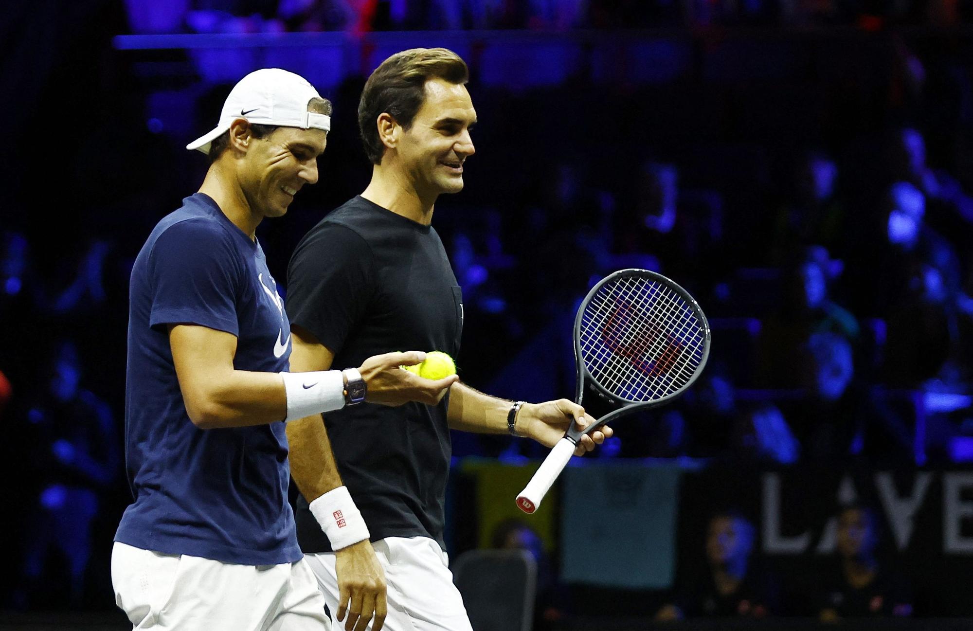 Primeras imágenes del reencuentro de Nadal y Federer en la Laver Cup 2022