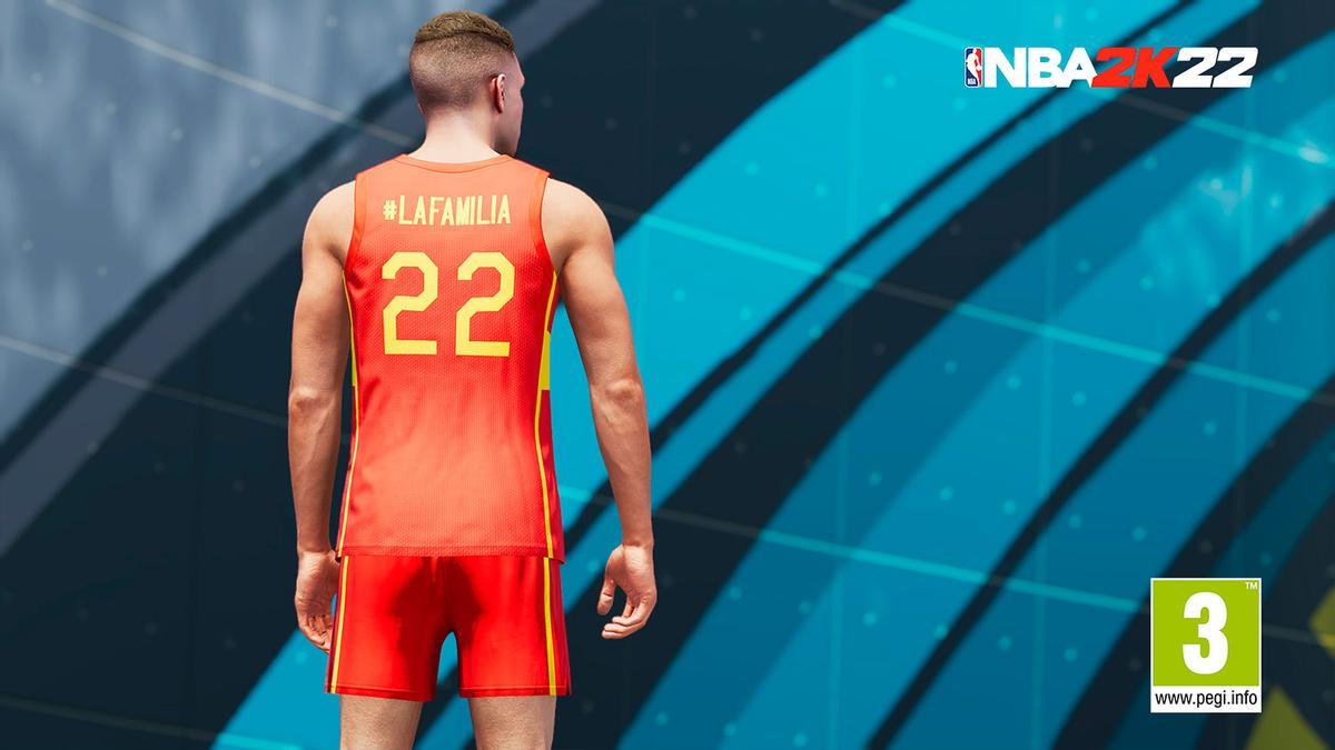 Selección española de baloncesto, en el videojuego NBA2K22.