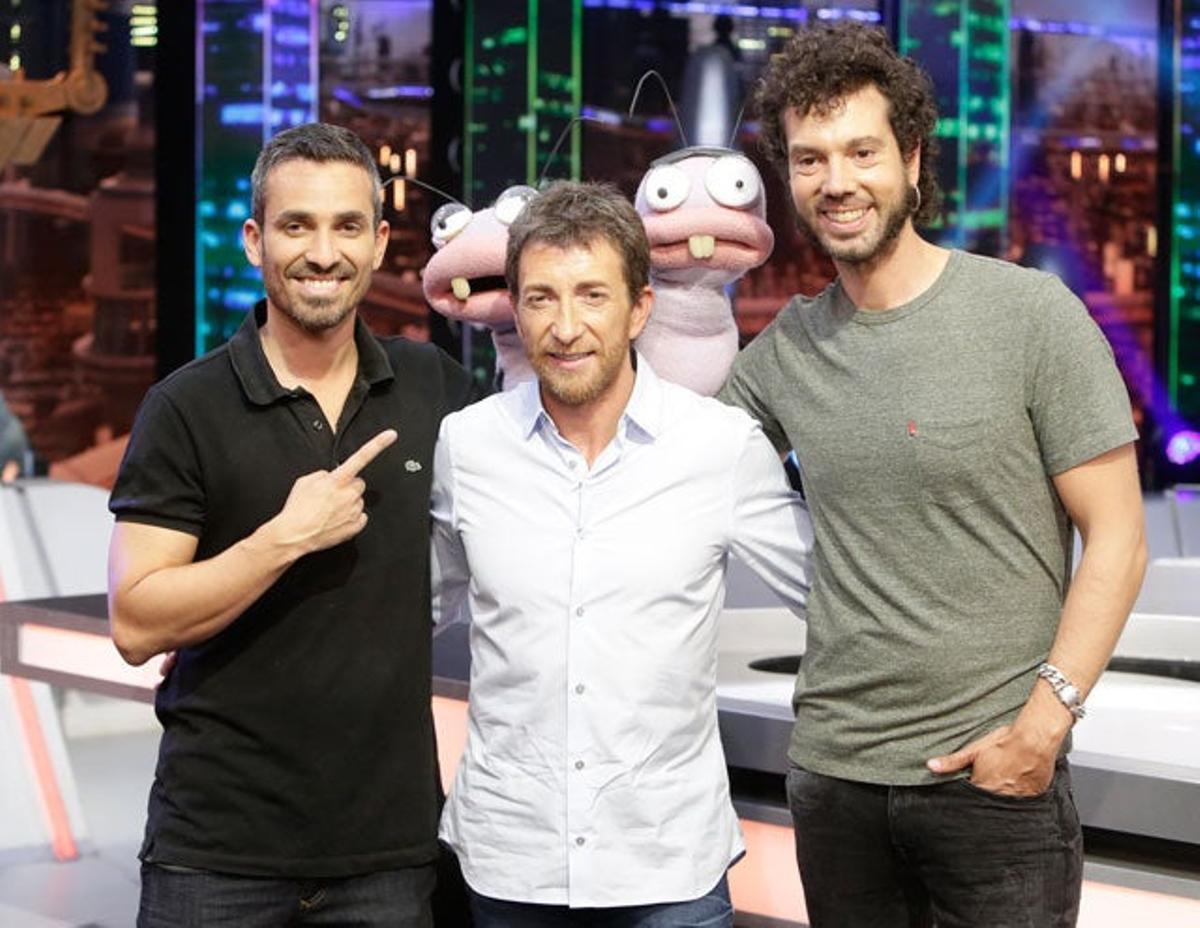 Damián Mollá, Barrancas, Pablo Motos, Trancas y Juan Ibáñez, en la presentación de la undécima temporada de ''El Hormiguero 3.0''.