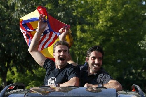 El Atlético celebra el título de Liga en Madrid