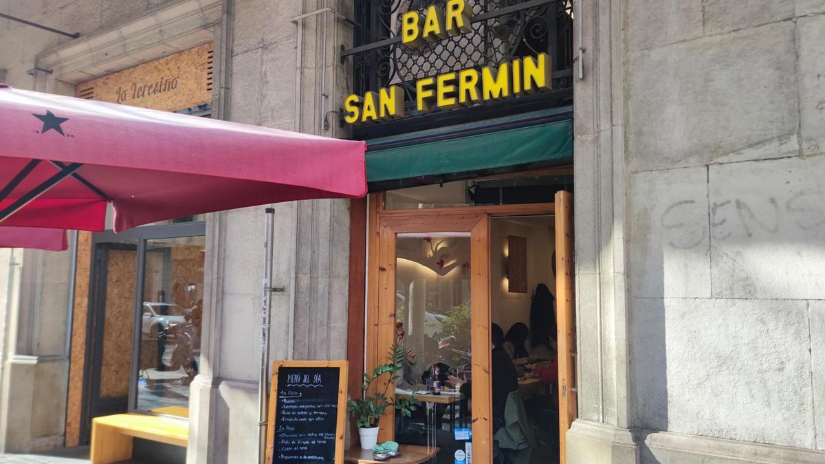 La entrada de Bar San Fermín.