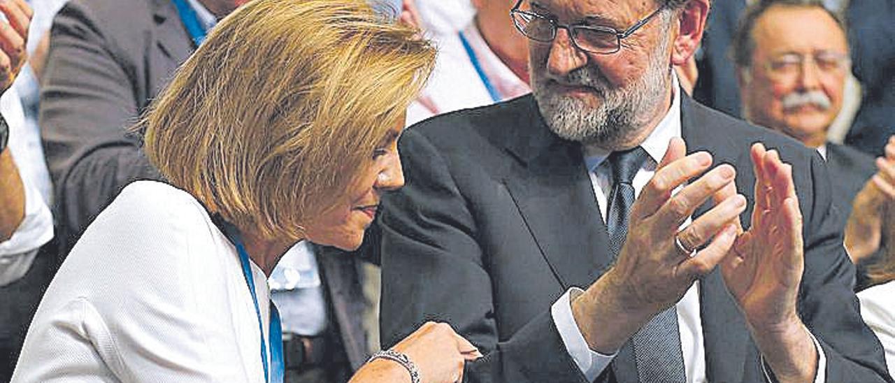 María Dolores de Cospedal y Mariano Rajoy en una imagen de 2018.