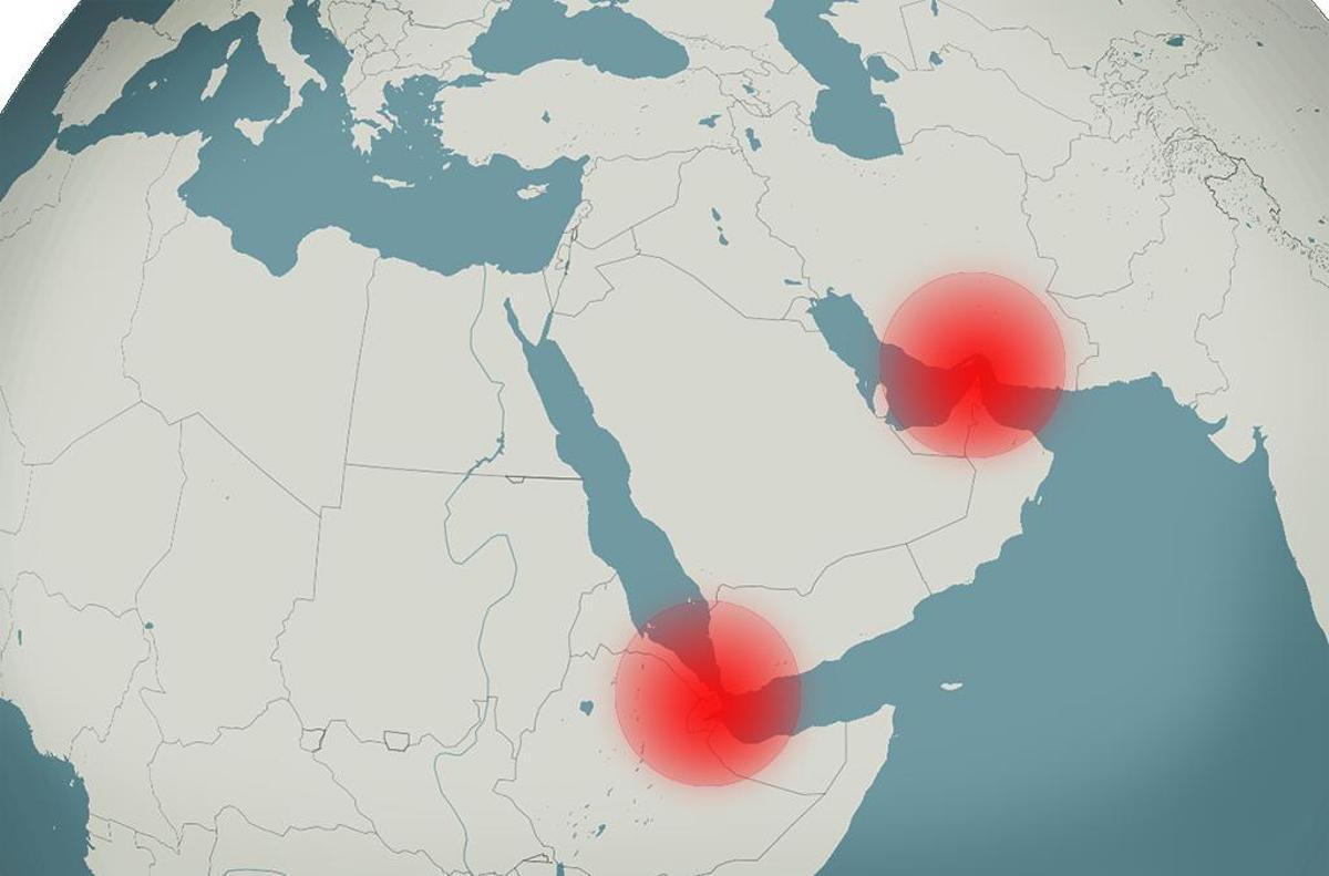 Estrecho de  Bab al Mandeb y de Ormuz