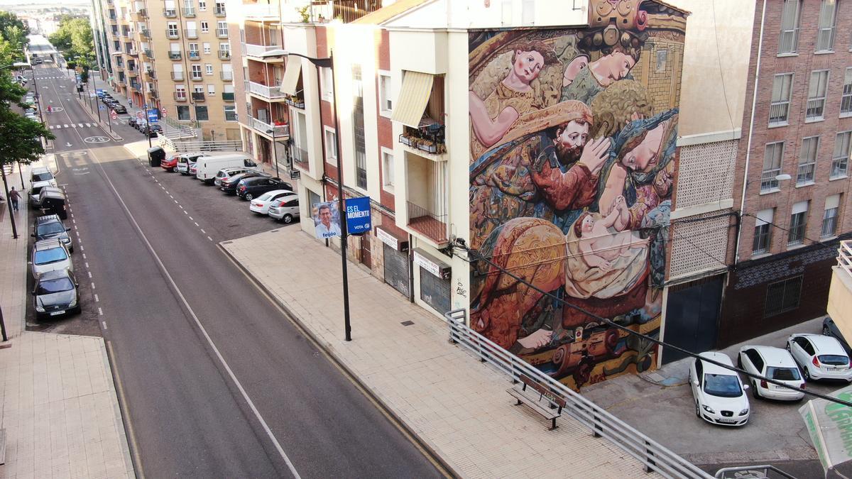 Mural de Caros Adeva en Zamora.
