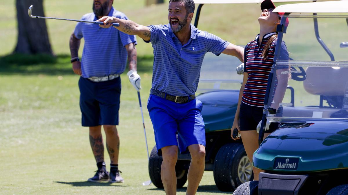 Guardiola, Laporta, Platini y Alemany en el primer día del Legends Trophy de Golf en Son Servera