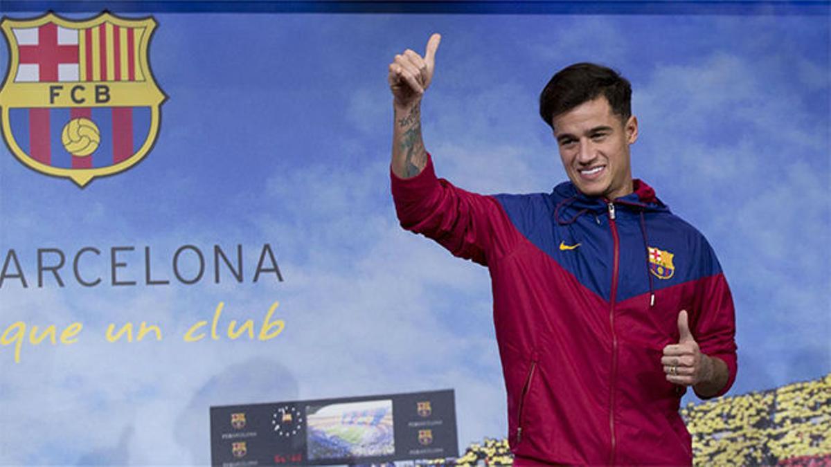 Coutinho dijo sus primeras palabras como jugador del Barça