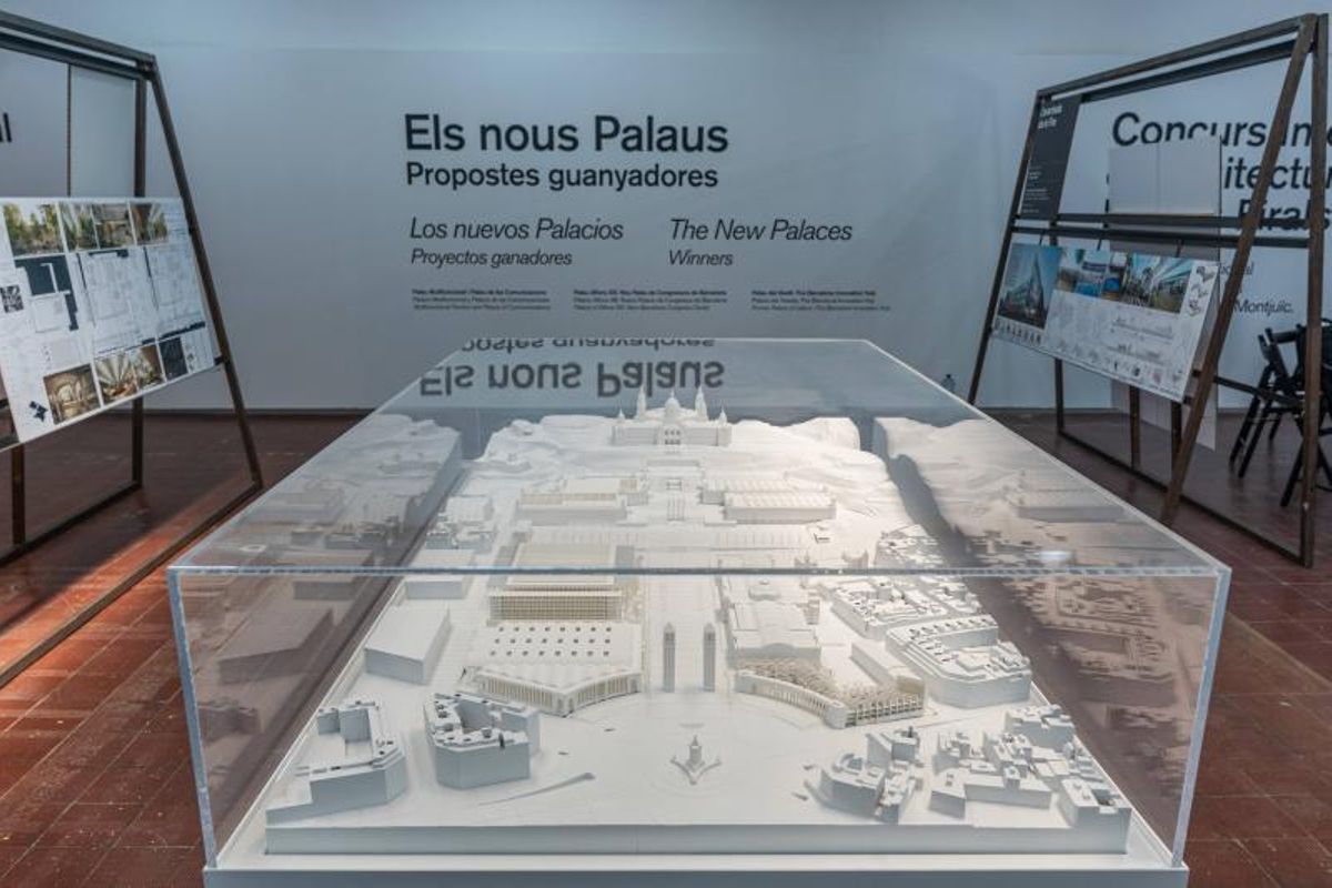 Maqueta que refleja las propuestas ganadoras del concurso, los pabellones que tienen que estar acabados en 2029.