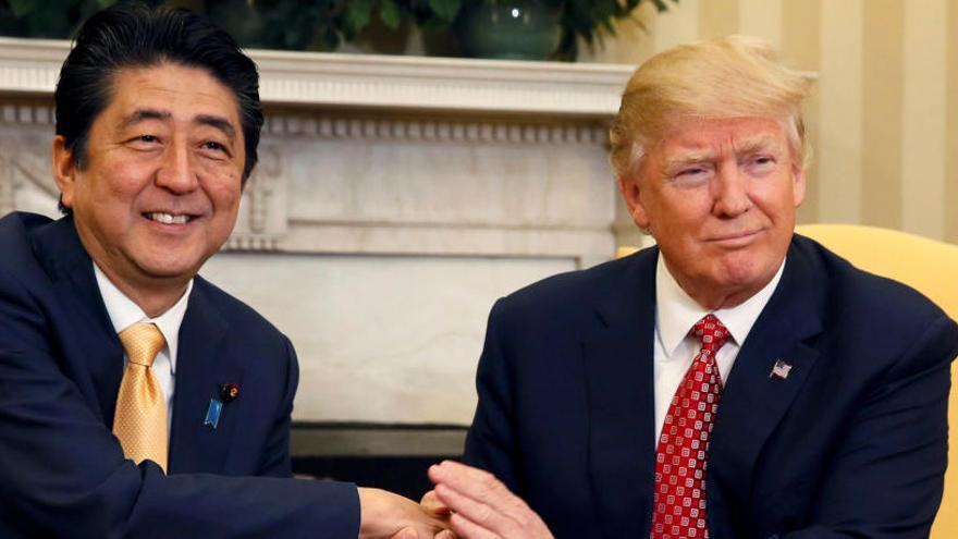 Donald Trump y Shinzo Abe, en la Casa Blanca.