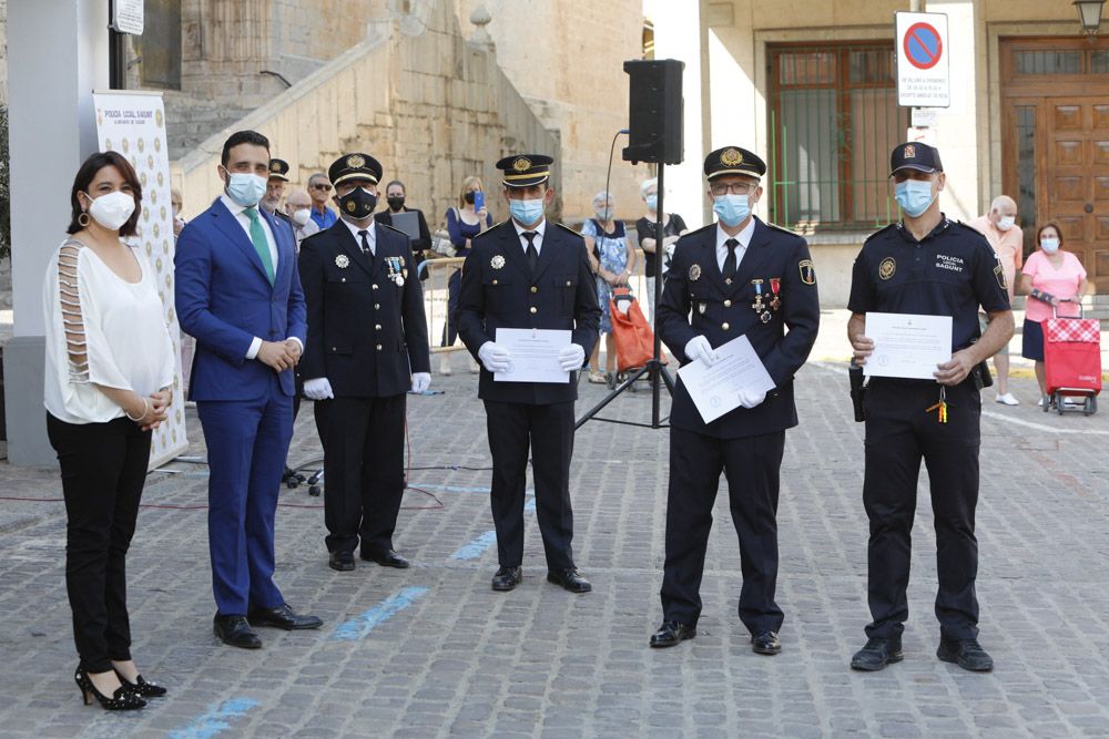 Acto institucional de la Policía Local en Sagunt.