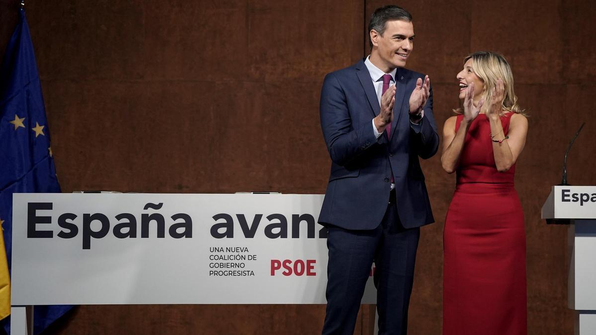 Pedro Sánchez y Yolanda Díaz.