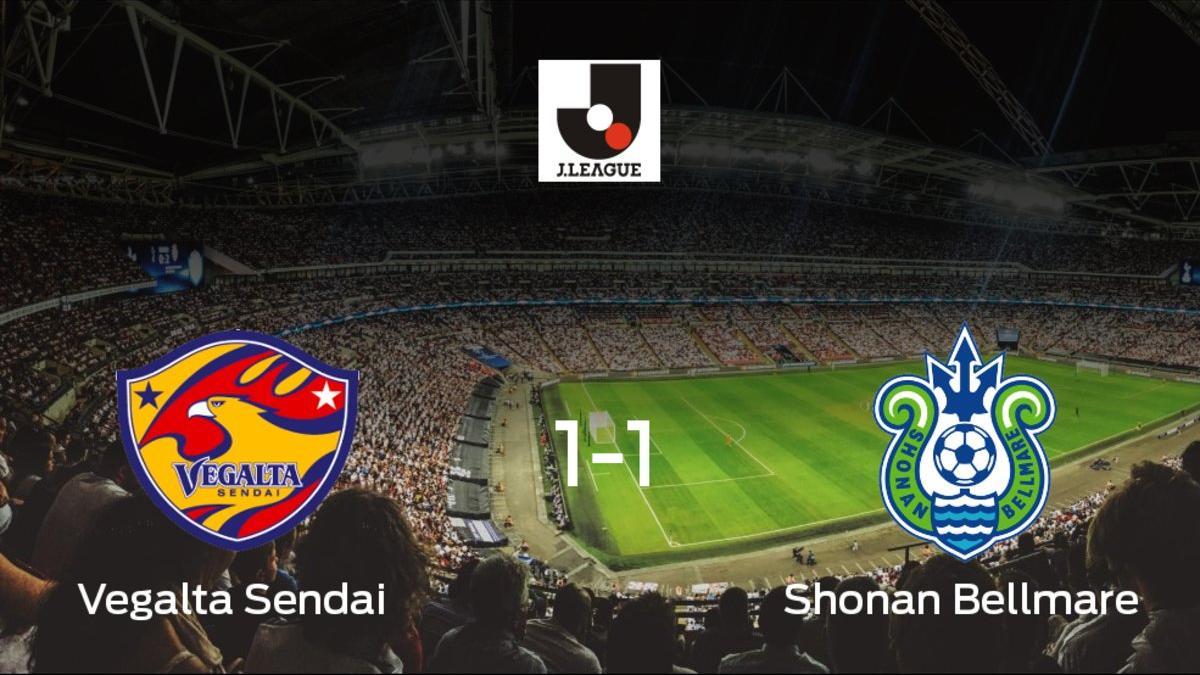 El Vegalta Sendai y el Shonan Bellmare logran un punto después de empatar a 1