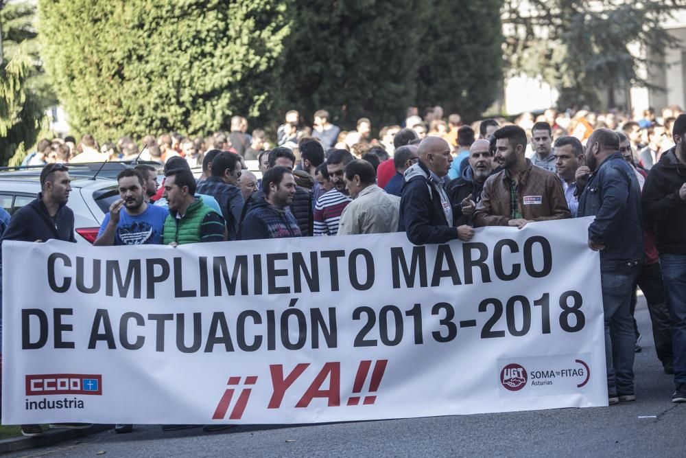 Concentración de sindicatos mineros en Oviedo