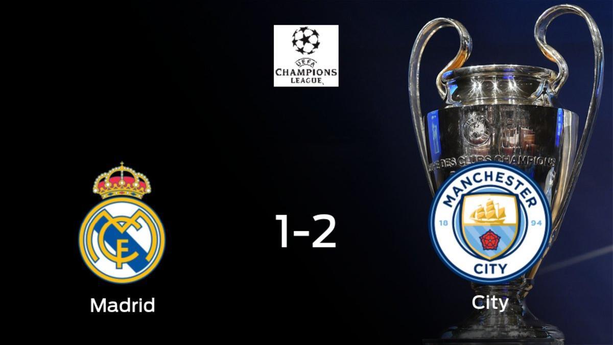 El Manchester City se adelanta en el partido de ida de octavos de final después de ganar 1-2 contra el Real Madrid