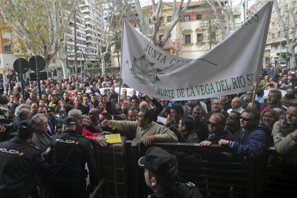 Manifestación en Murcia de los agricultores