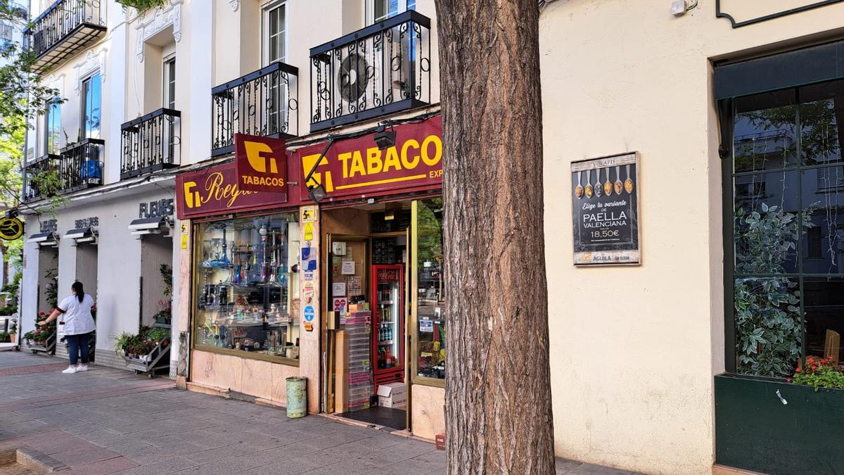 Estanco en el barrio de El Retiro, Madrid