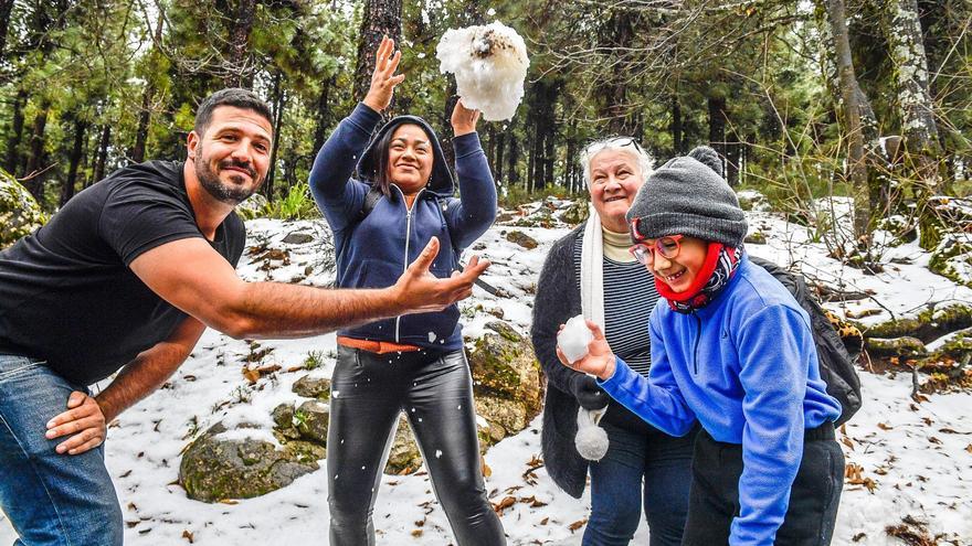 Así está el Pico de las Nieves tras la nevada