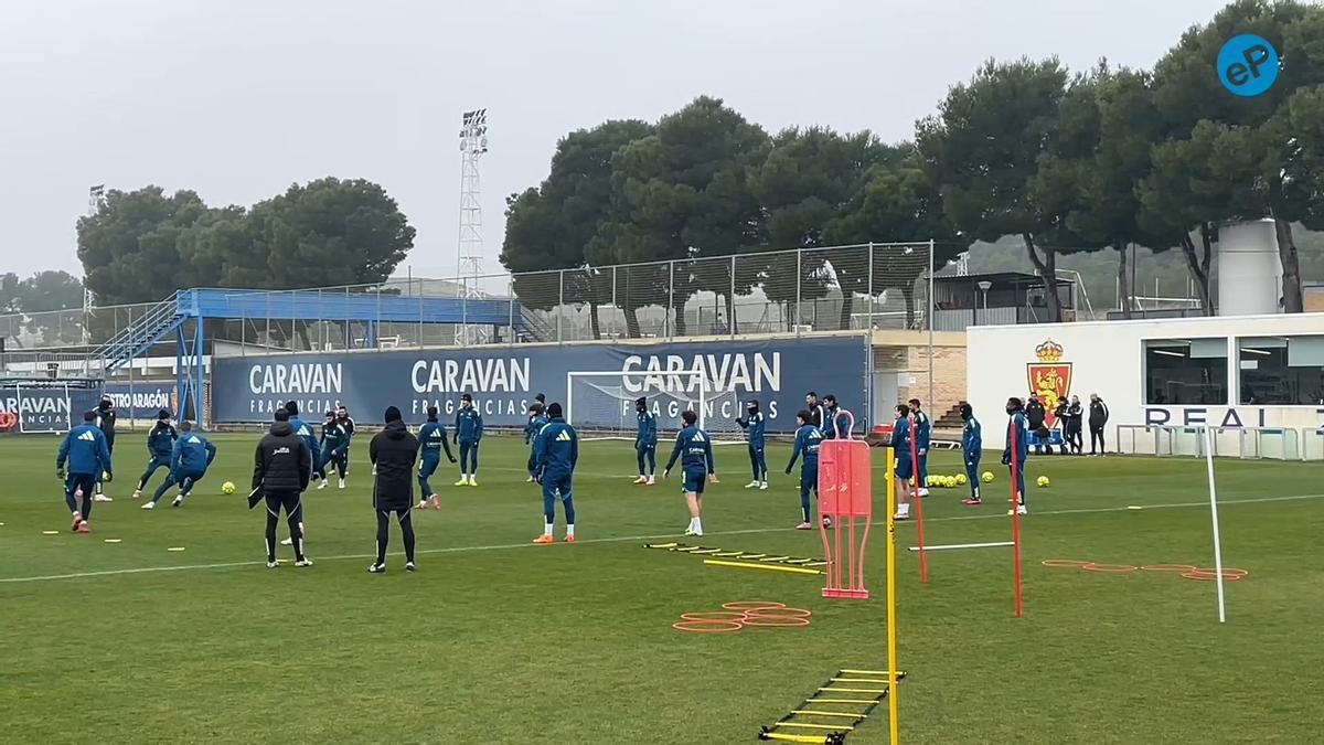 VÍDEO | Último entrenamiento del Real Zaragoza antes del partido contra Las Palmas