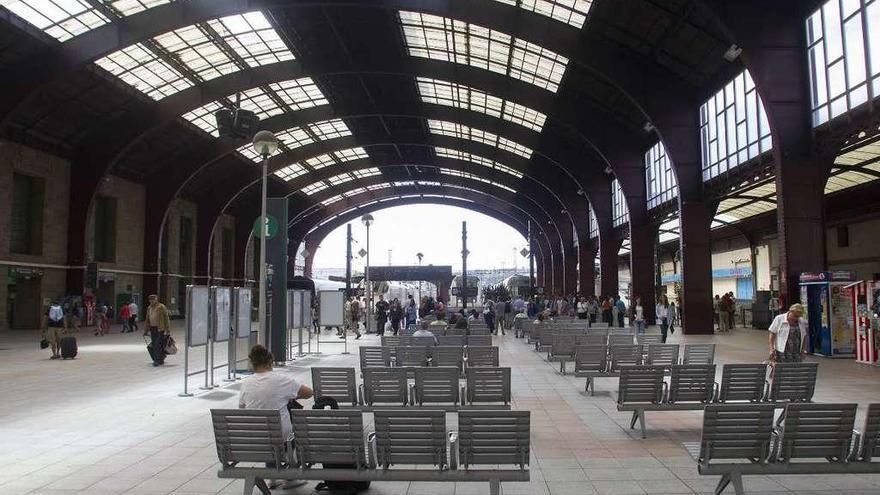 Vista de la estación de tren de A Coruña.