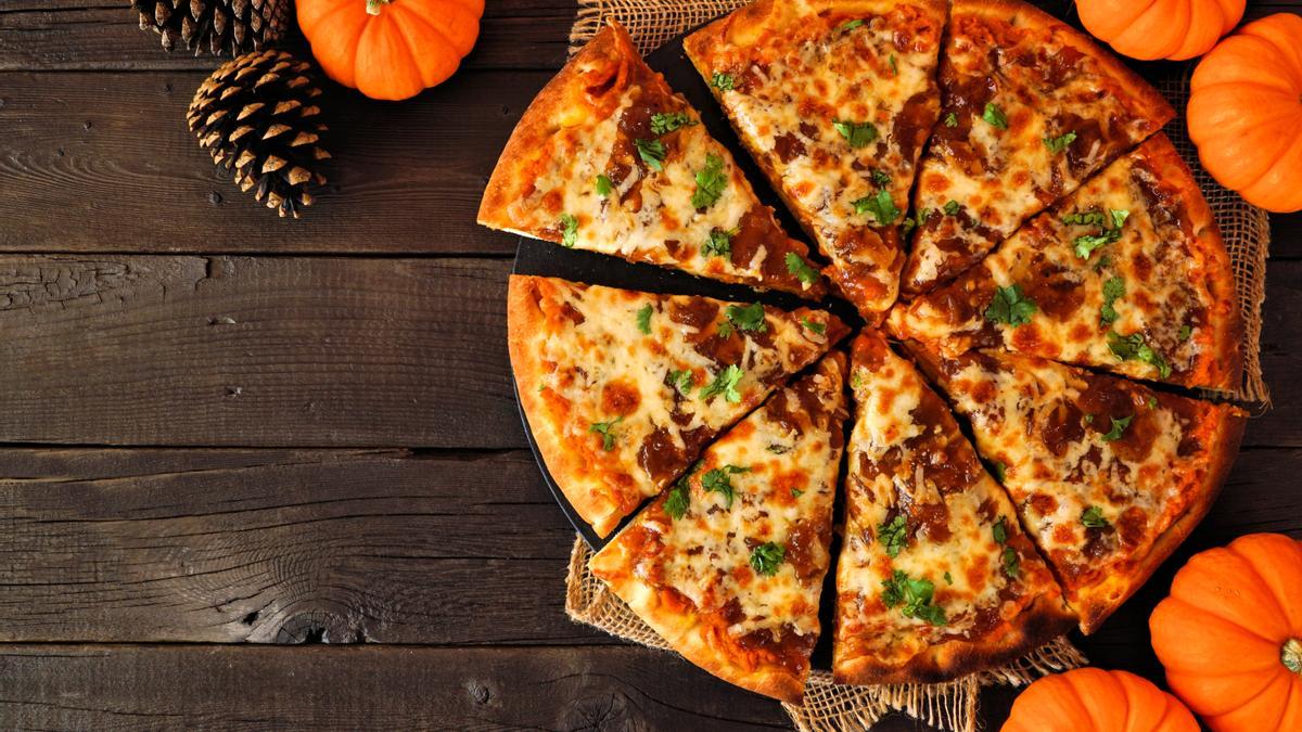 Pizza con calabaza.