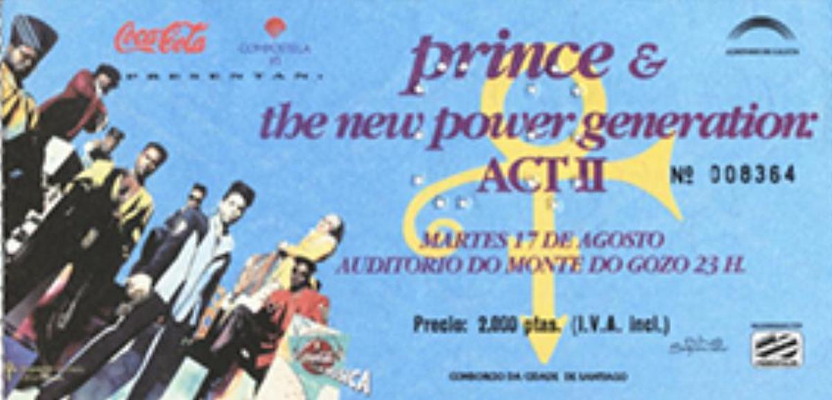 Entrada del concierto de Prince en Santiago de Compostela