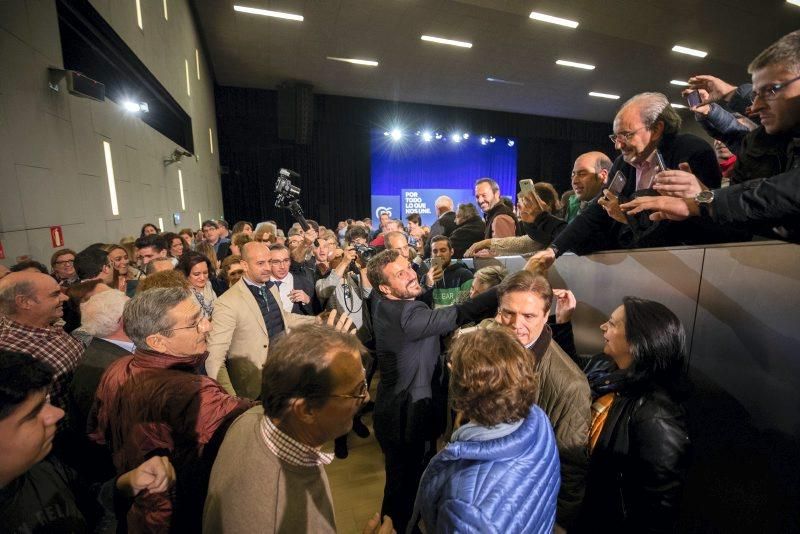 Mitin de Pablo Casado en Zaragoza el 6 de noviembre de 2019