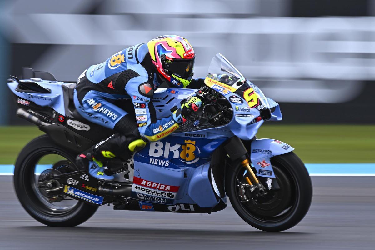 Fermín Aldeguer, en los entrenamientos del Gran Premio de Brasil